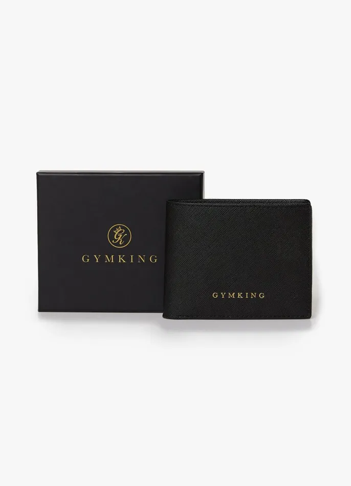 Gym King Accessories Men Debossed Wallet 8211 Black