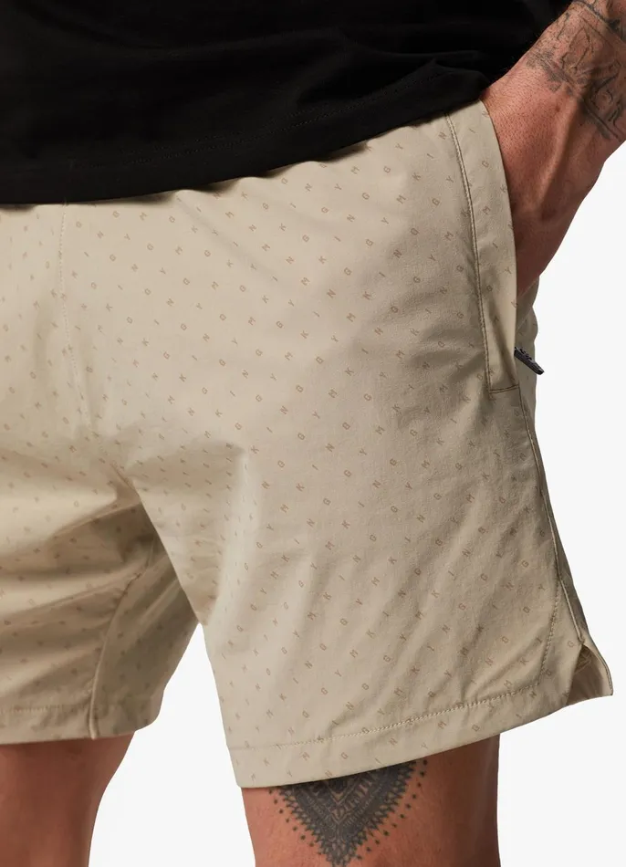 Gym King Cargos Men Rebellion AOP Cargo Shorts 8211 Sandstone