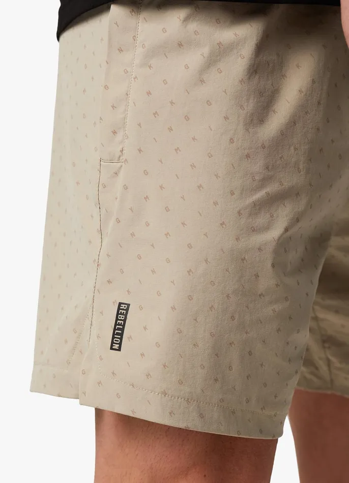 Gym King Cargos Men Rebellion AOP Cargo Shorts 8211 Sandstone