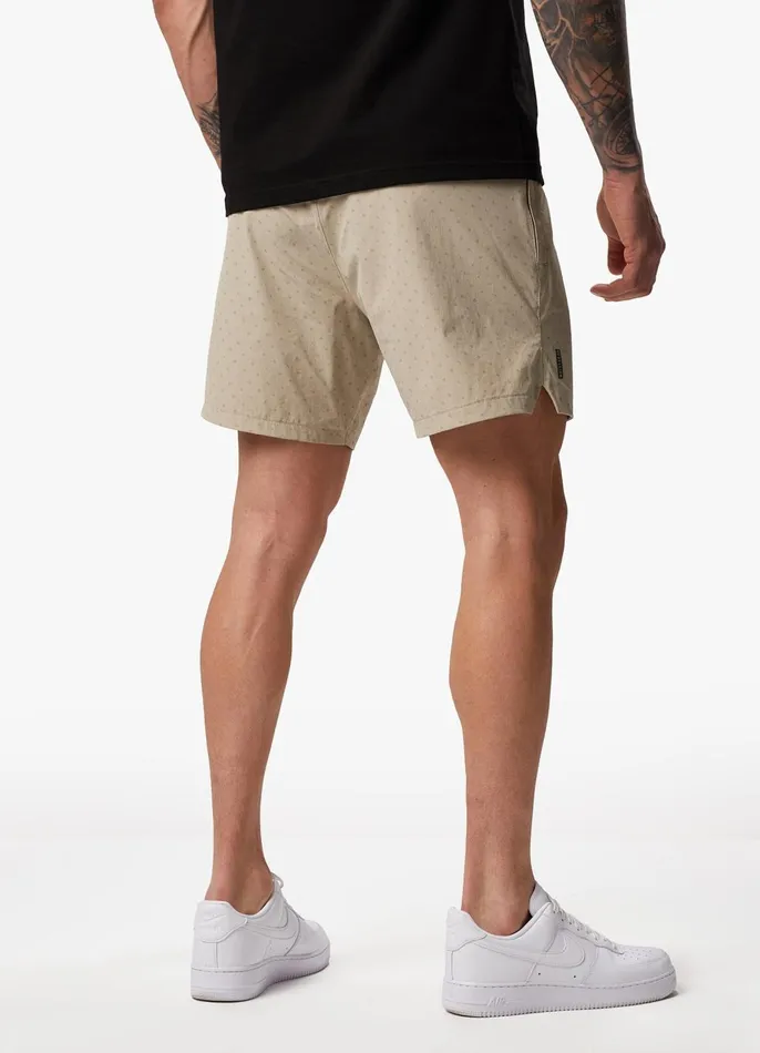 Gym King Cargos Men Rebellion AOP Cargo Shorts 8211 Sandstone