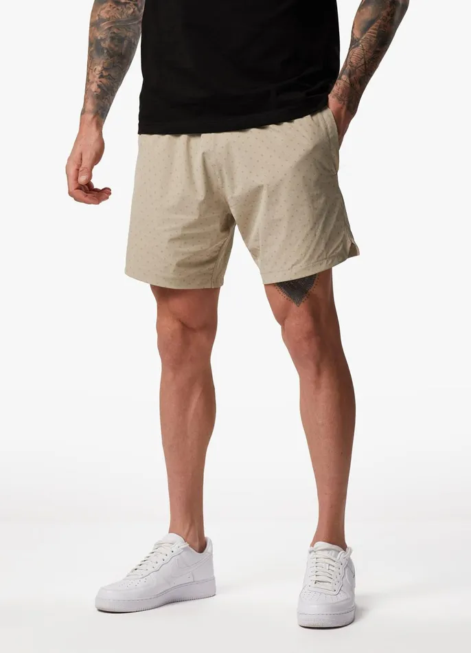 Gym King Cargos Men Rebellion AOP Cargo Shorts 8211 Sandstone