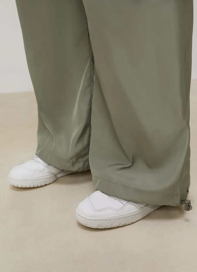 Gym King Cargos Women Satin Cargo Pants 8211 Dusky Sage