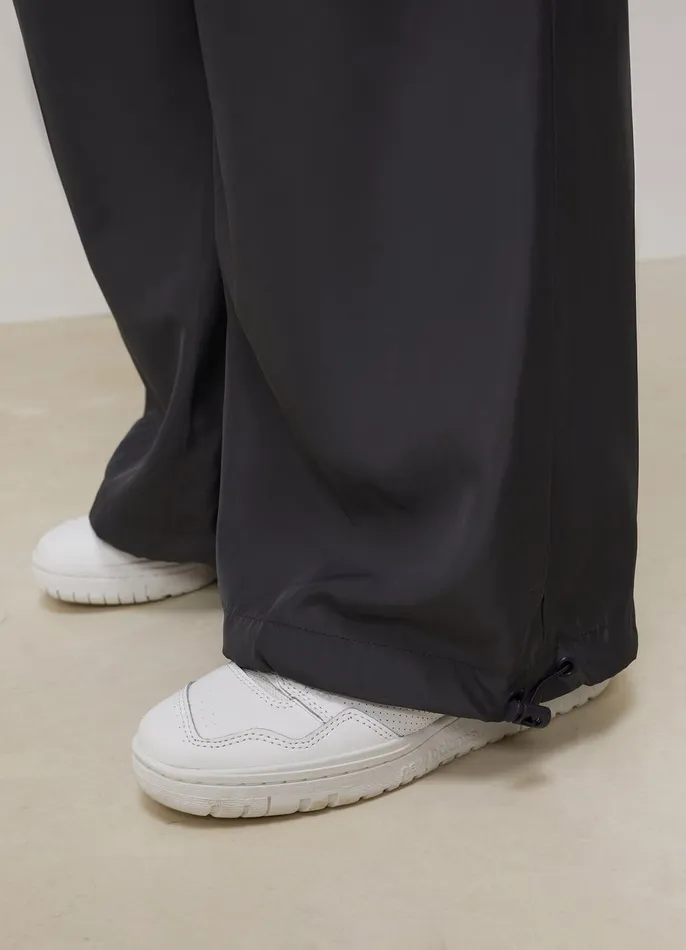Gym King Cargos Women Satin Cargo Pants 8211 Graphite
