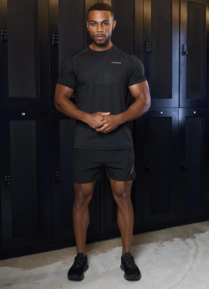 Gym King Gymwear Men Divergent Short 8211 Black