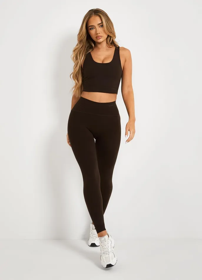 Gym King Gymwear Women Peach Luxe Legging 8211 Cocoa Luxe