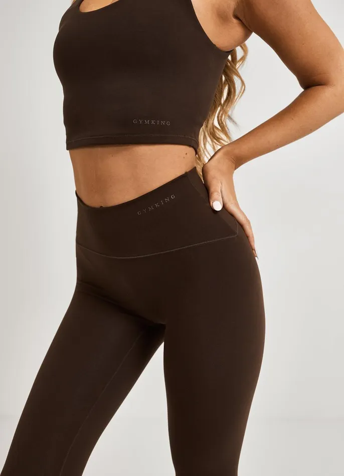 Gym King Gymwear Women Peach Luxe Legging 8211 Cocoa Luxe
