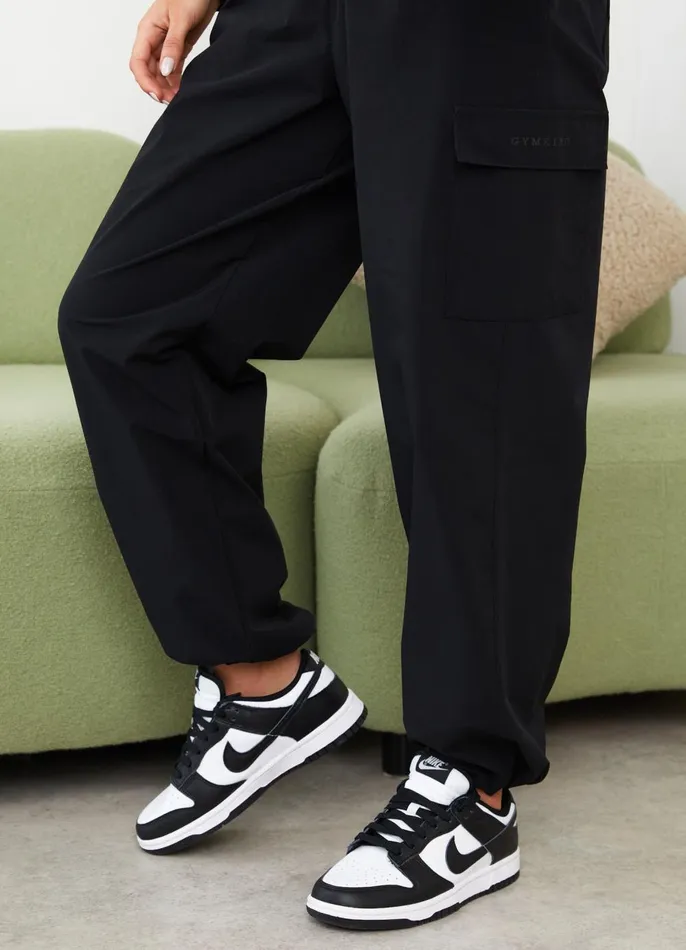 Gym King Joggers Women Utility Woven Cargo Pant 8211 Black