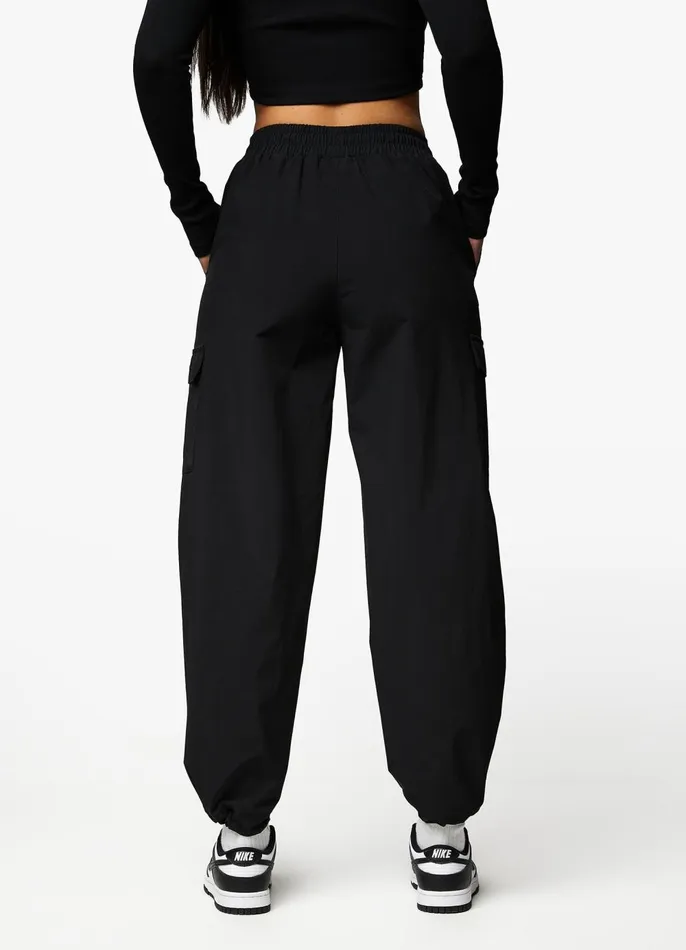Gym King Joggers Women Utility Woven Cargo Pant 8211 Black
