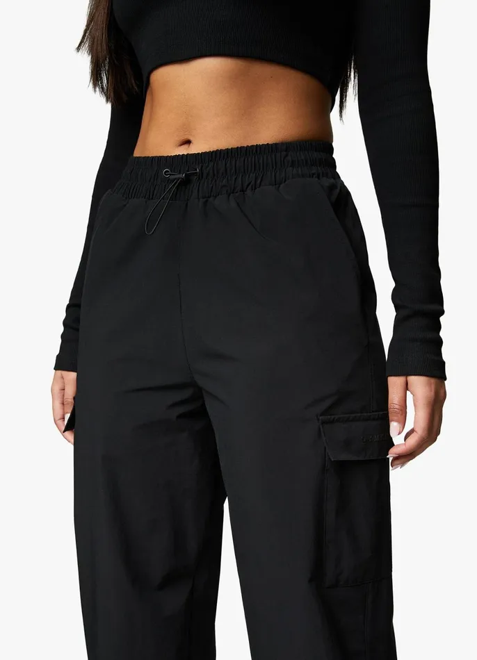 Gym King Joggers Women Utility Woven Cargo Pant 8211 Black