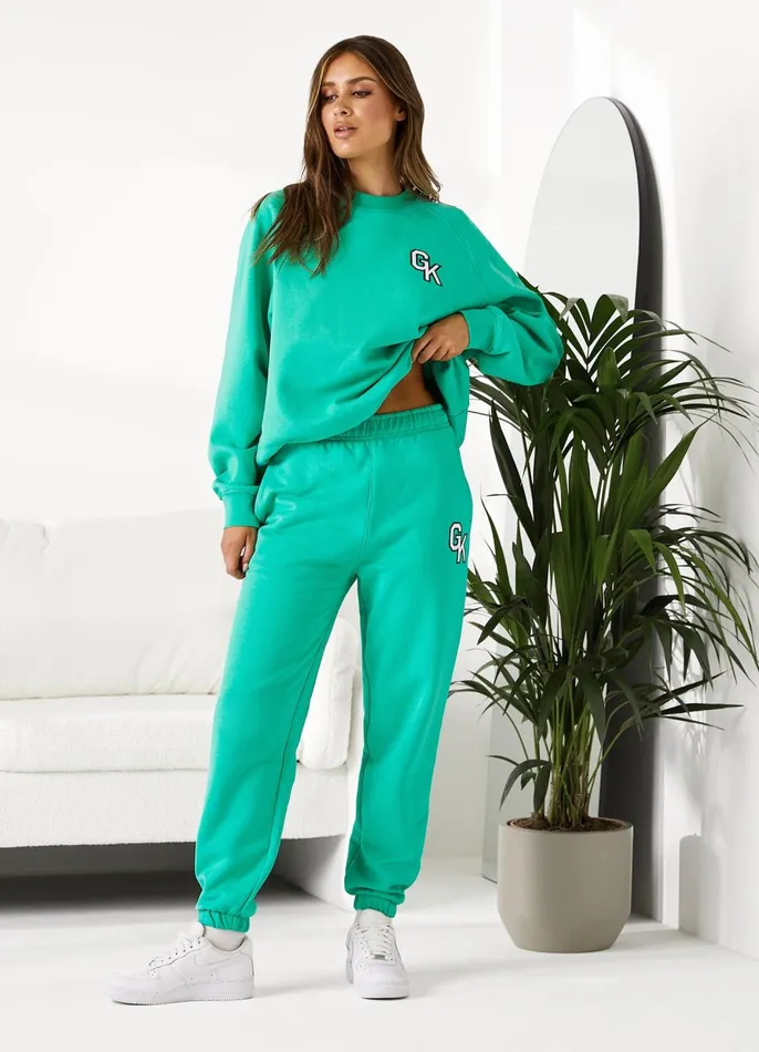 Gym King Joggers Women Varsity Jogger 8211 Jade Green