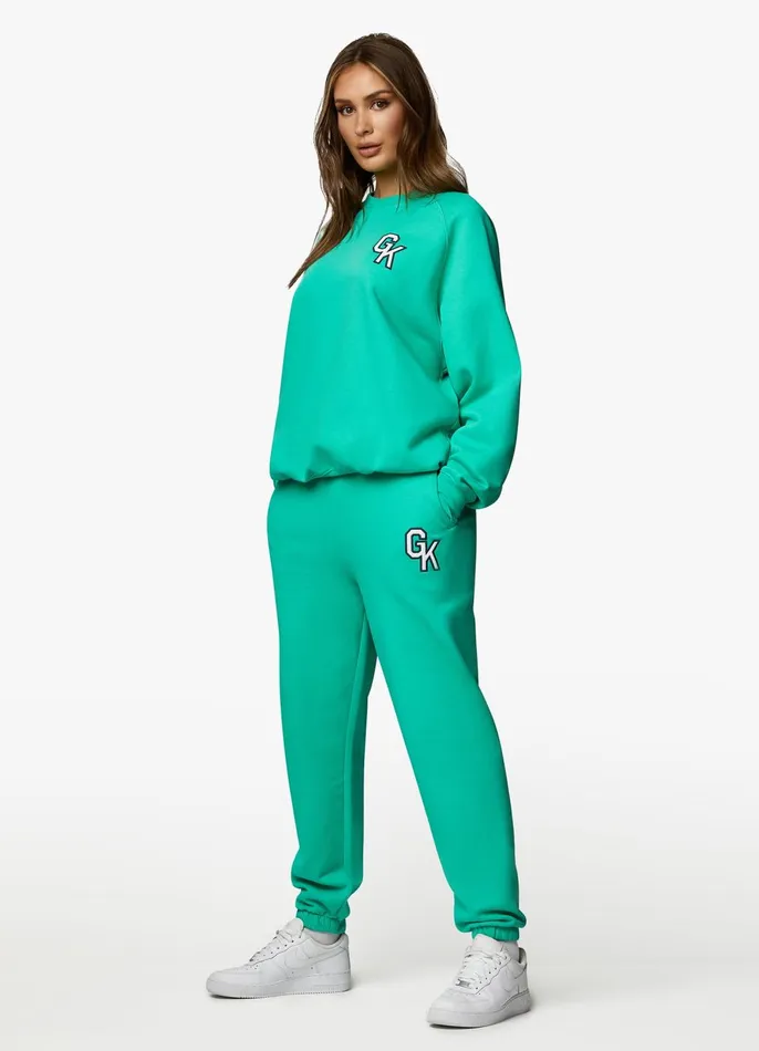 Gym King Joggers Women Varsity Jogger 8211 Jade Green
