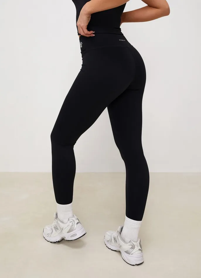 Gym King Leggings Women 365 Wrap Over Legging 8211 Black