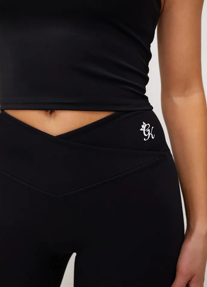 Gym King Leggings Women 365 Wrap Over Legging 8211 Black