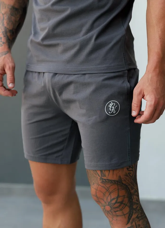 Gym King Shorts Men Pro Logo Jersey Short 8211 Graphite