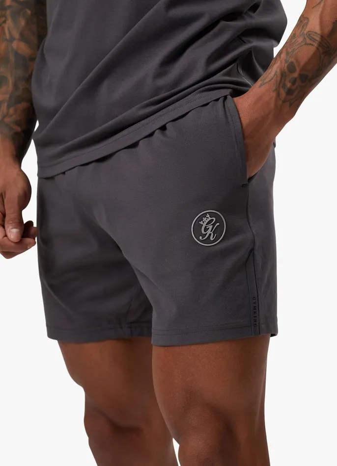 Gym King Shorts Men Pro Logo Jersey Short 8211 Graphite