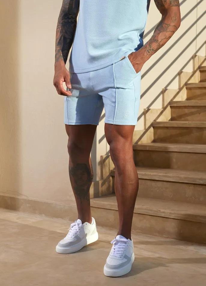 Gym King Shorts Men Signature Texture Short 8211 Cloud Blue