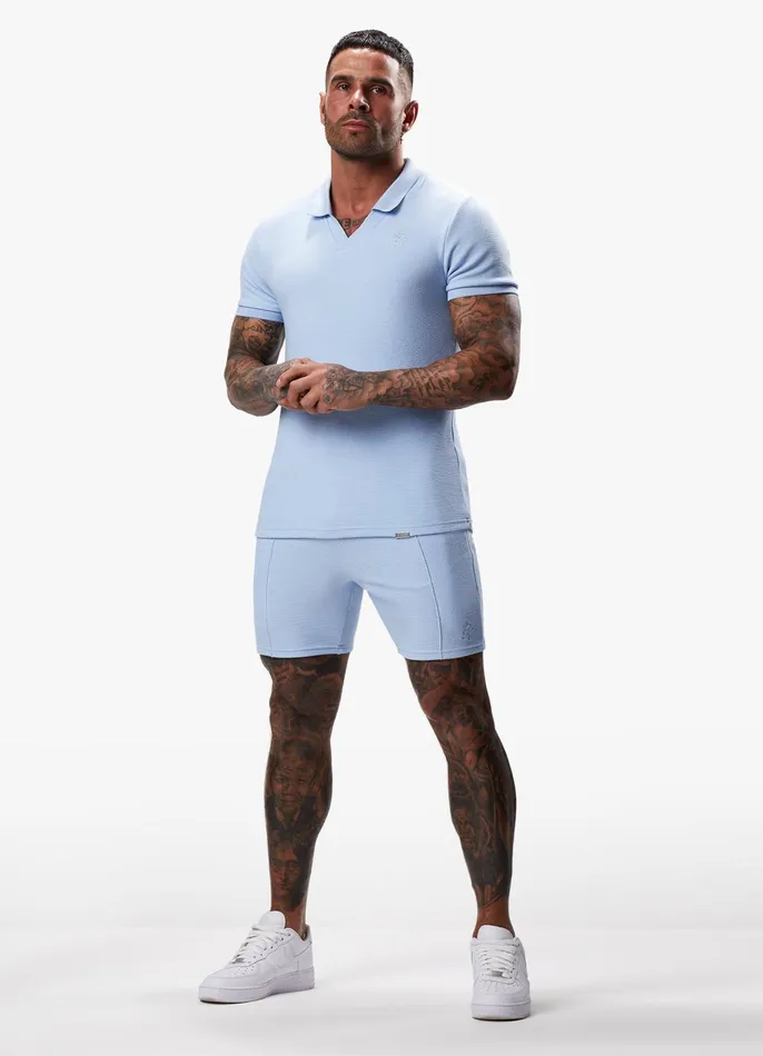 Gym King Shorts Men Signature Texture Short 8211 Cloud Blue