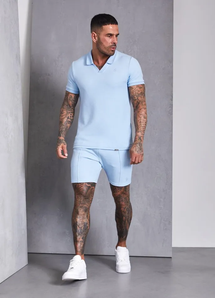 Gym King Shorts Men Signature Texture Short 8211 Cloud Blue