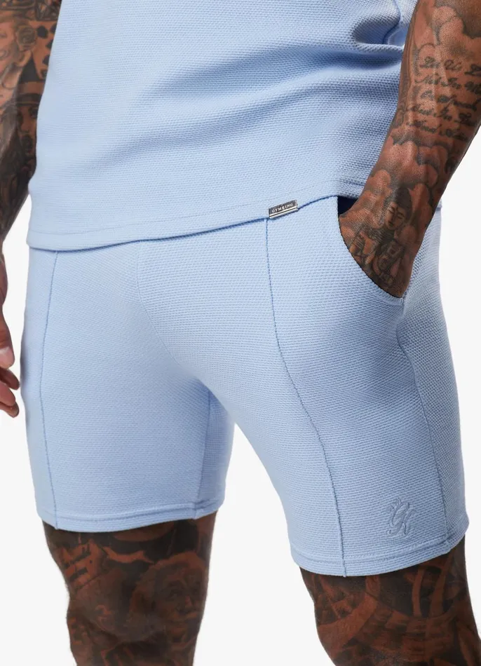 Gym King Shorts Men Signature Texture Short 8211 Cloud Blue