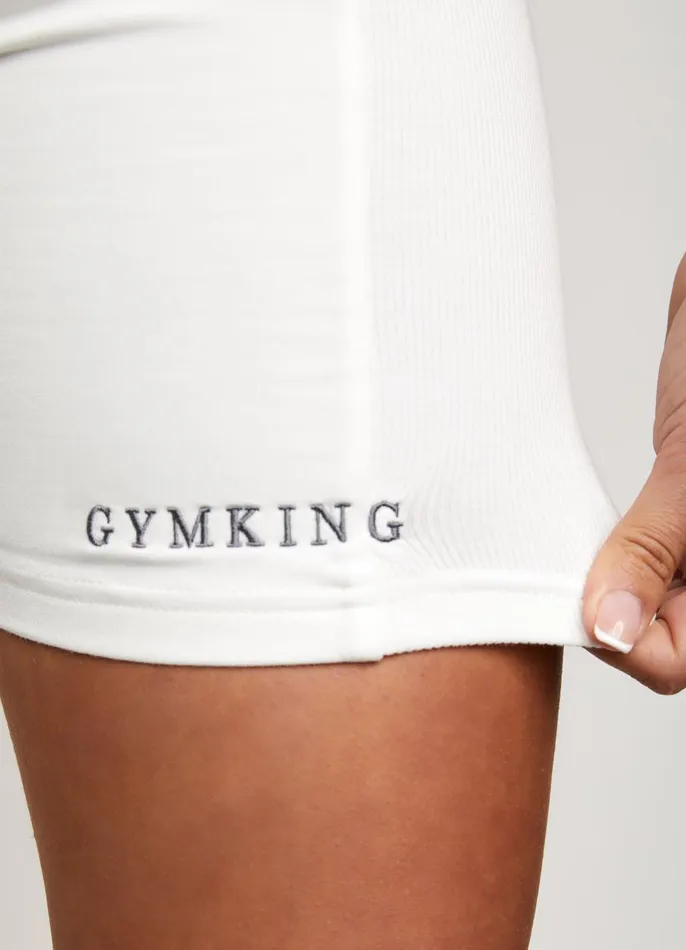 Gym King Shorts Women Release Rib Cycle Short 8211 OffWhite