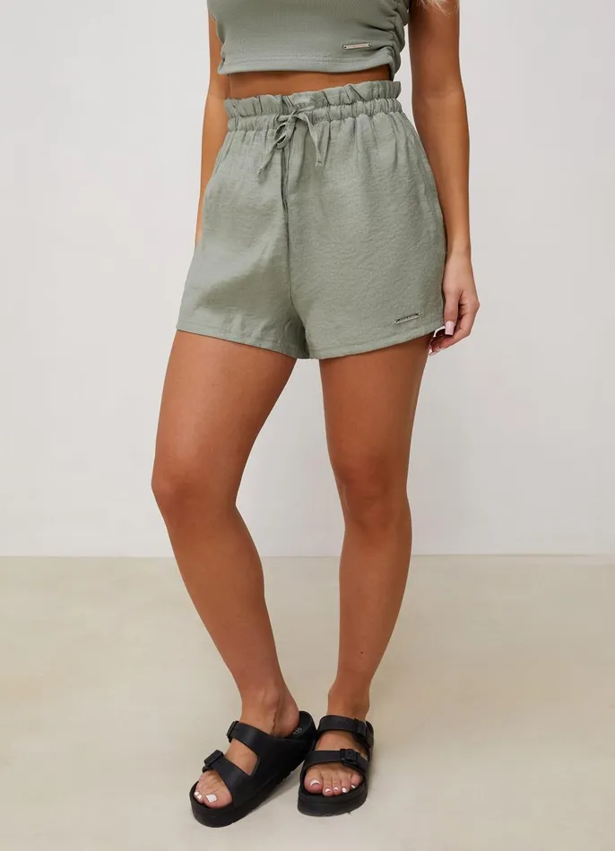 Gym King Shorts Women Signature Woven Short 8211 Dusky Sage