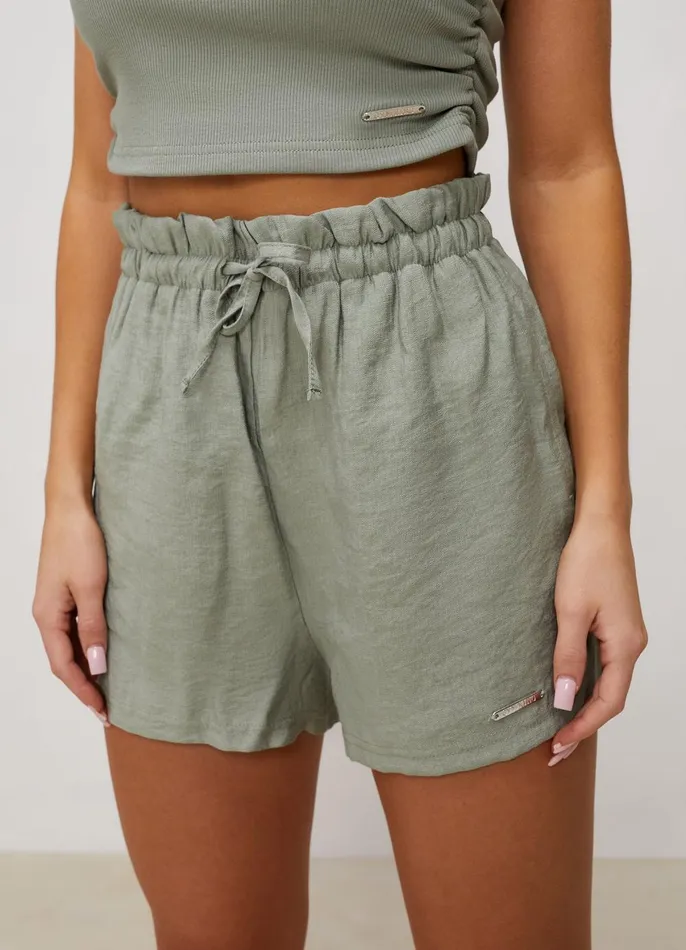 Gym King Shorts Women Signature Woven Short 8211 Dusky Sage