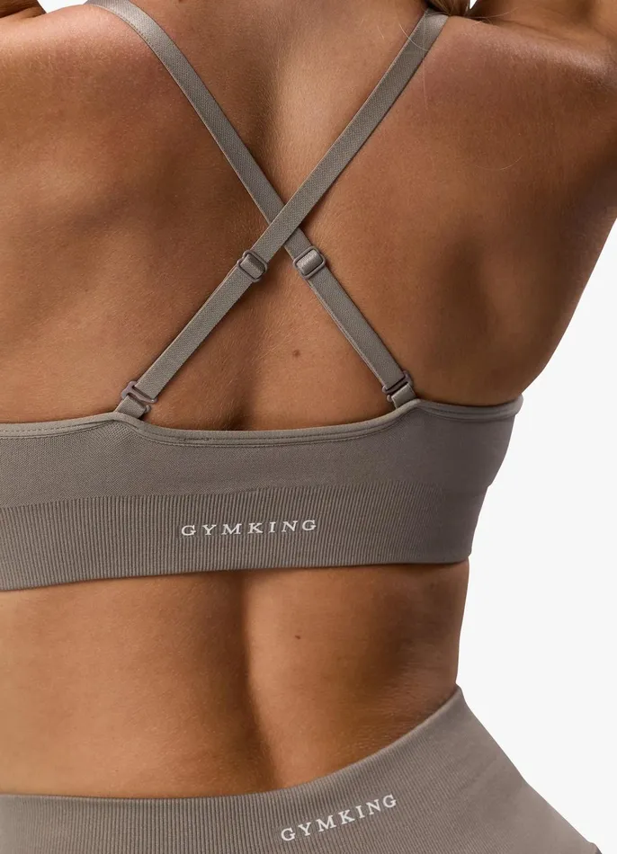 Gym King Sports Bras Women Sculpt Seamless Scrunch Bra 8211 Truffle