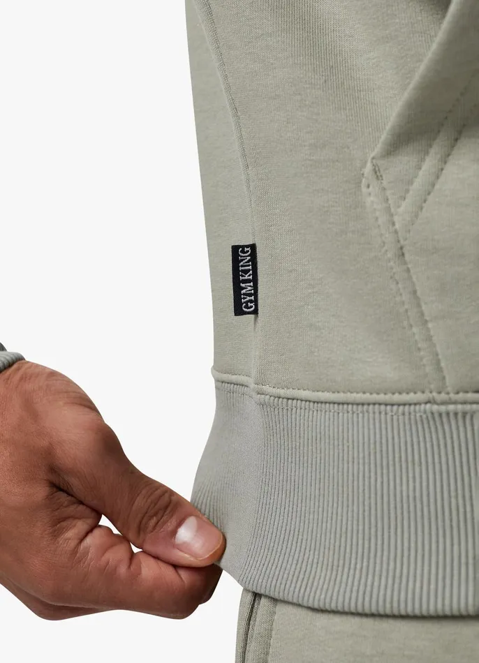 Gym King Sweatshirts and Hoodies Men Fundamental Fleece Hood 8211 Soft Khaki