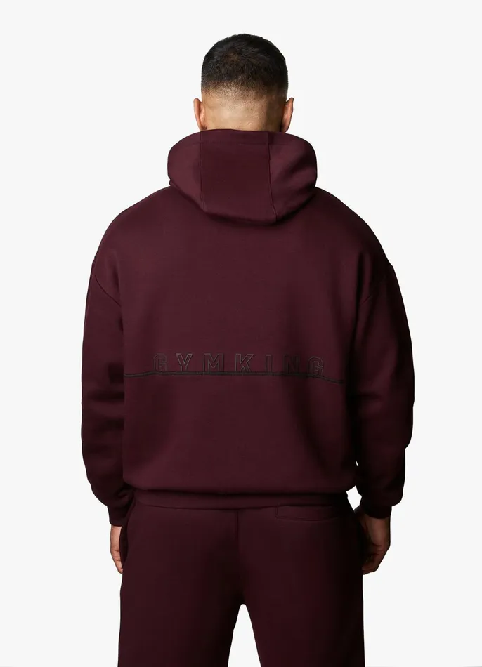 Gym King Sweatshirts and Hoodies Men Outline Print Hood 8211 Burgundy