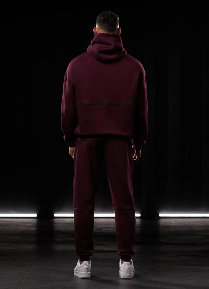 Gym King Sweatshirts and Hoodies Men Outline Print Hood 8211 Burgundy