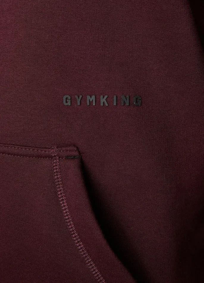 Gym King Sweatshirts and Hoodies Men Outline Print Hood 8211 Burgundy