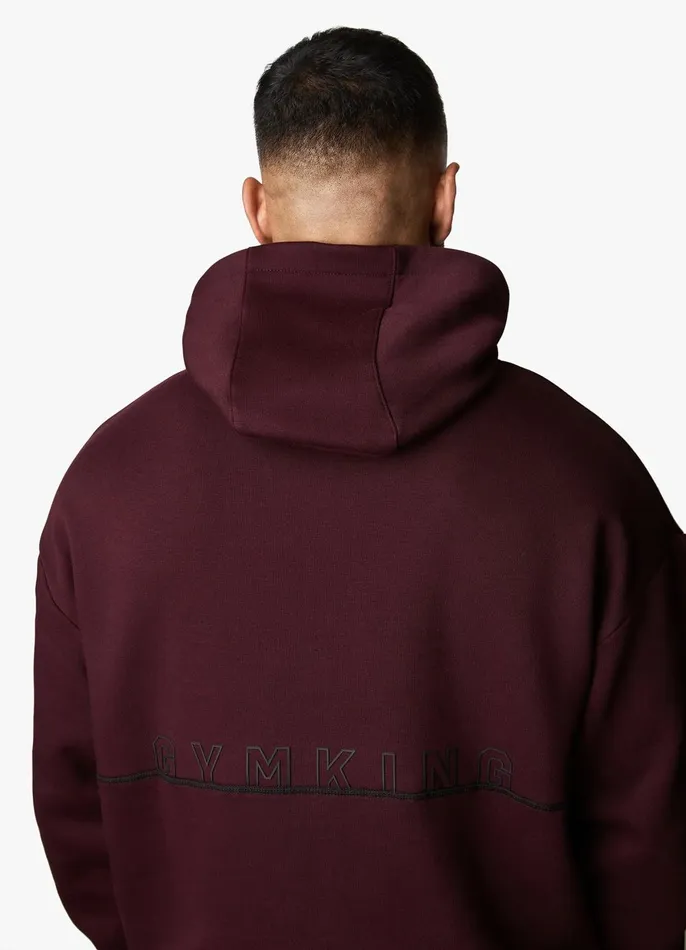 Gym King Sweatshirts and Hoodies Men Outline Print Hood 8211 Burgundy