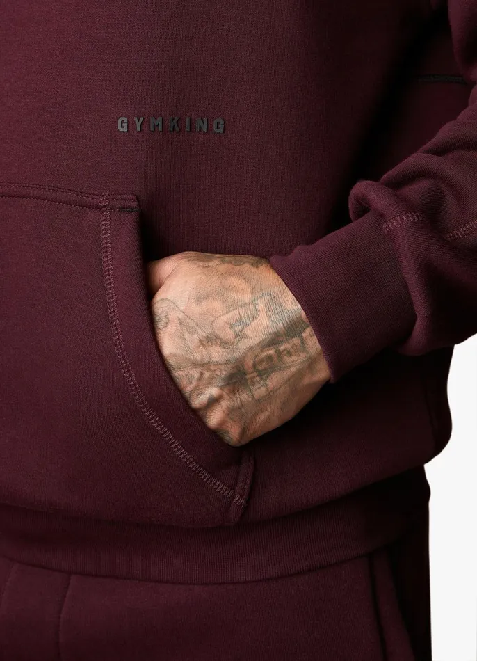 Gym King Sweatshirts and Hoodies Men Outline Print Hood 8211 Burgundy