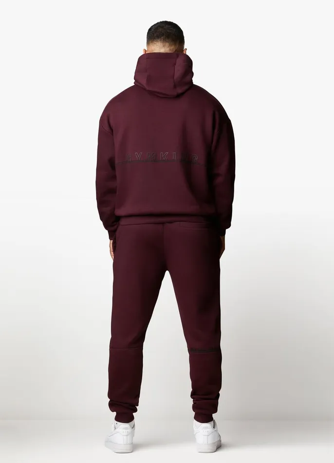 Gym King Sweatshirts and Hoodies Men Outline Print Hood 8211 Burgundy