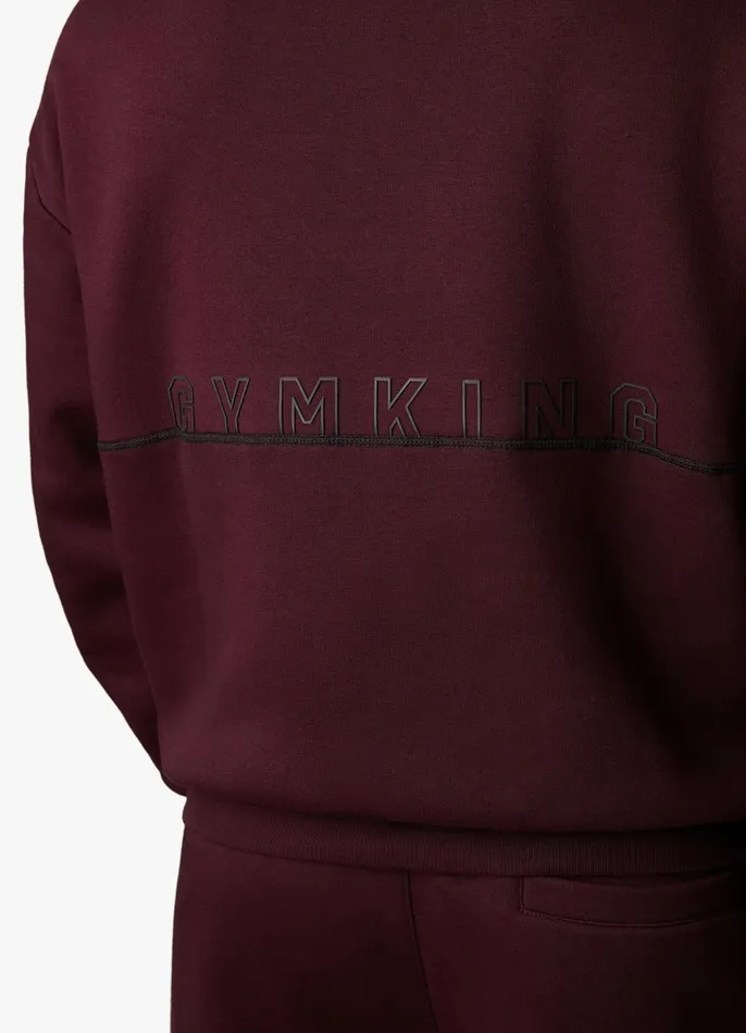 Gym King Sweatshirts and Hoodies Men Outline Print Hood 8211 Burgundy