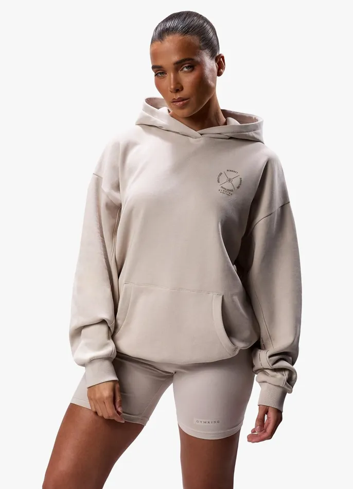 Gym King Sweatshirts and Hoodies Women Stoic Hood 8211 Light Stone
