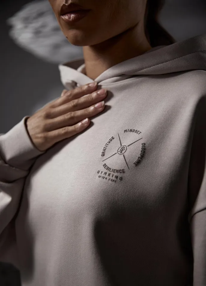 Gym King Sweatshirts and Hoodies Women Stoic Hood 8211 Light Stone