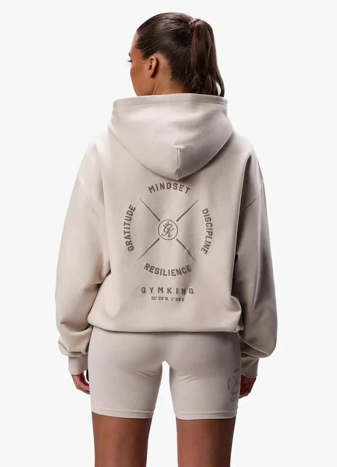 Gym King Sweatshirts and Hoodies Women Stoic Hood 8211 Light Stone