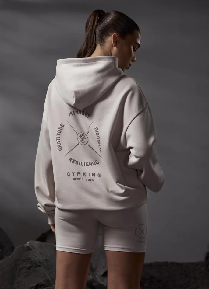 Gym King Sweatshirts and Hoodies Women Stoic Hood 8211 Light Stone