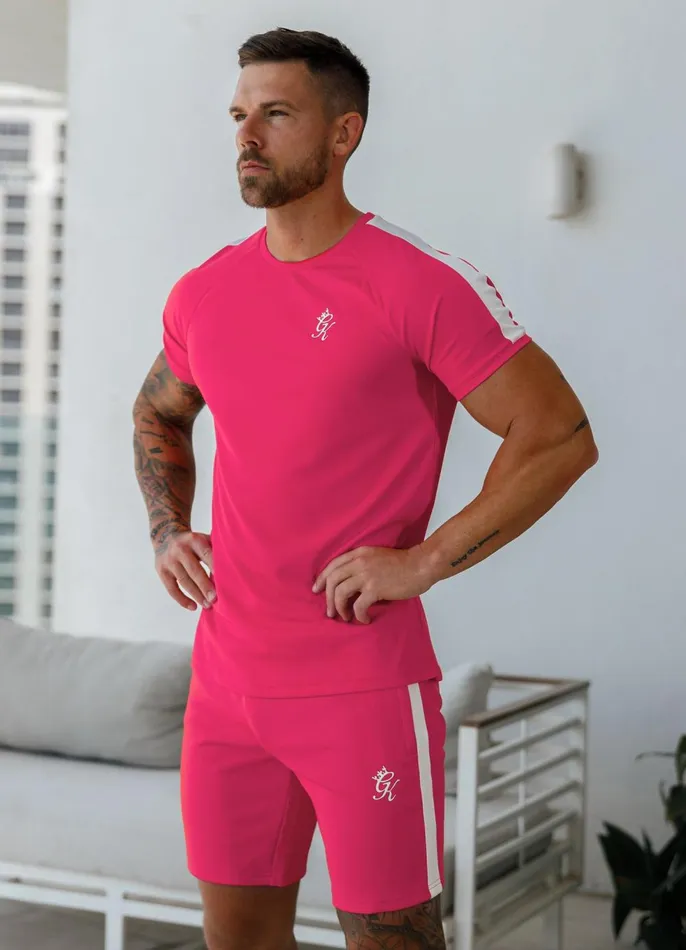 Gym King TShirts Men Core Plus Poly Tee 8211 Fuchsia