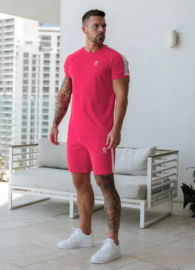 Gym King TShirts Men Core Plus Poly Tee 8211 Fuchsia