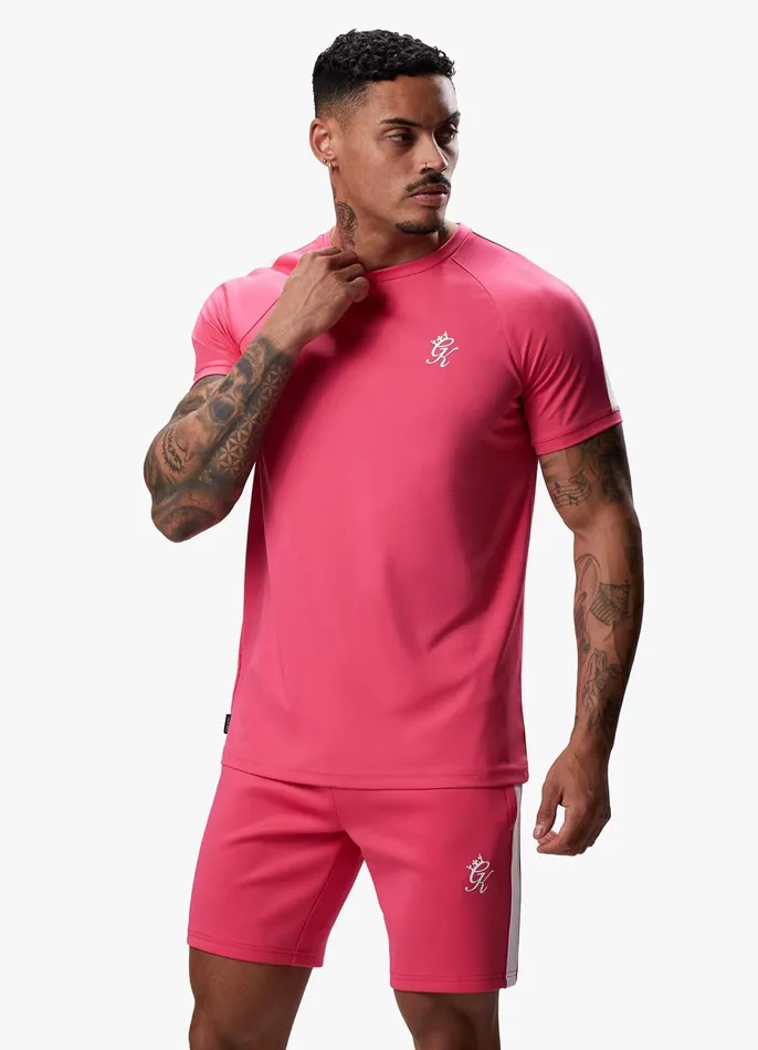 Gym King TShirts Men Core Plus Poly Tee 8211 Fuchsia