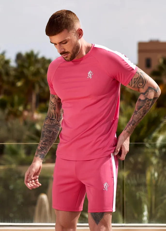 Gym King TShirts Men Core Plus Poly Tee 8211 Fuchsia