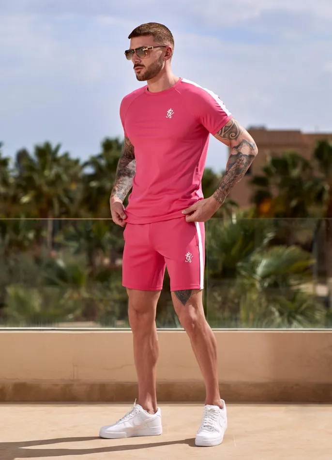 Gym King TShirts Men Core Plus Poly Tee 8211 Fuchsia