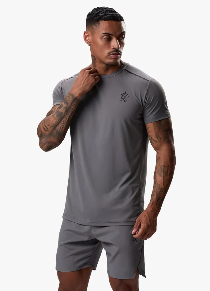 Gym King TShirts Men Flex Tee 8211 Fossil GreyBlack