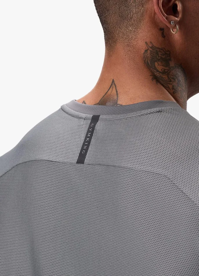 Gym King TShirts Men Flex Tee 8211 Fossil GreyBlack