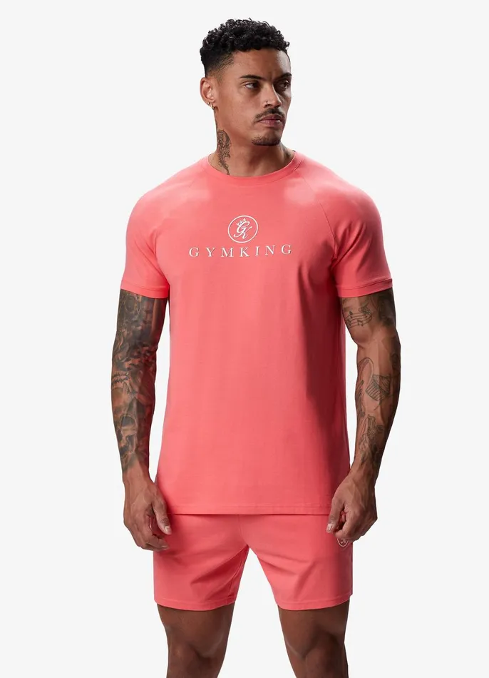 Gym King TShirts Men Pro Jersey Tee 8211 Coral