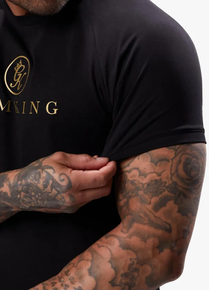Gym King TShirts Men Pro Logo Jersey Tee 8211 BlackGold