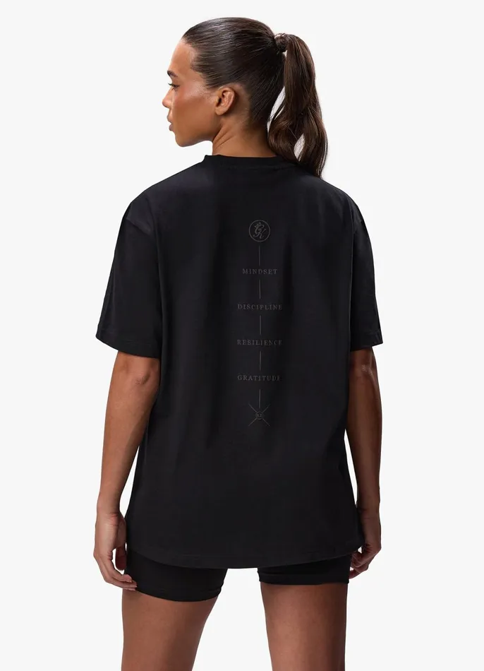 Gym King Tops and TShirts Women Stoic Boyfriend Tee 8211 Black