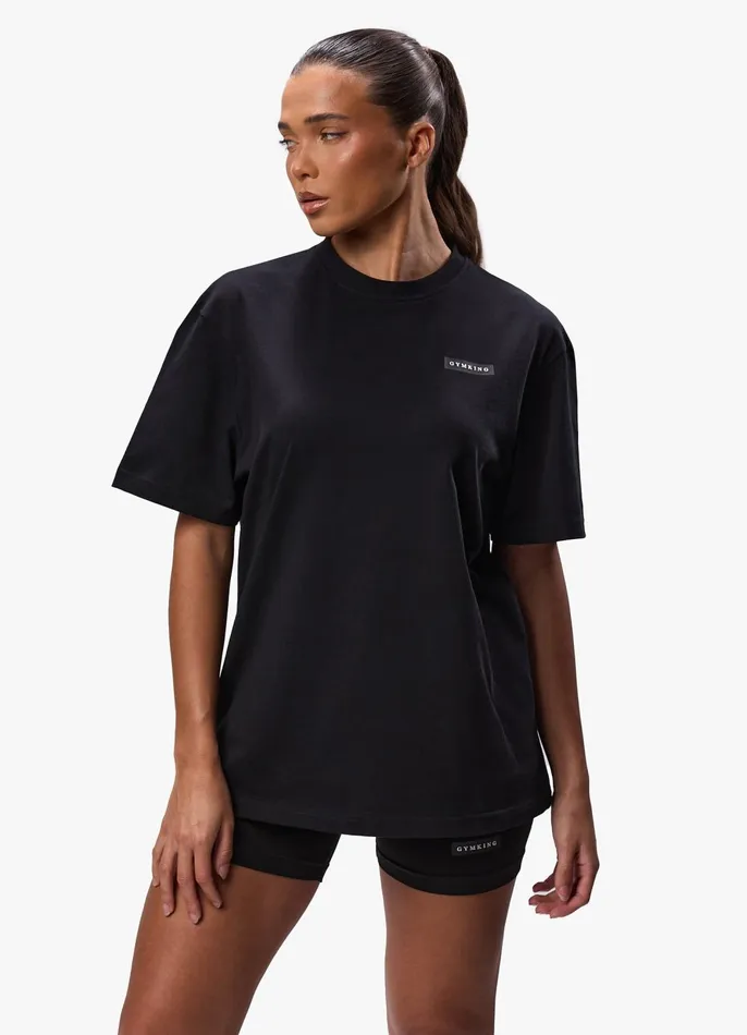 Gym King Tops and TShirts Women Stoic Boyfriend Tee 8211 Black